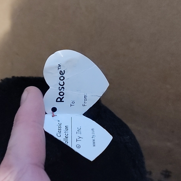 Gently Loved Ty plush dog Roscoe on tag Large 12 inches tall pet-free smoke-free - Picture 10 of 10